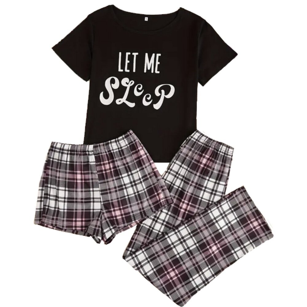 3 Pcs "Let Me Sleep" Pajama Set NWT